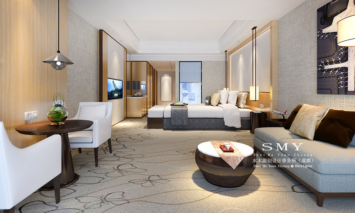 成都豪華酒店客房設計，室內空間布局酒店效果圖